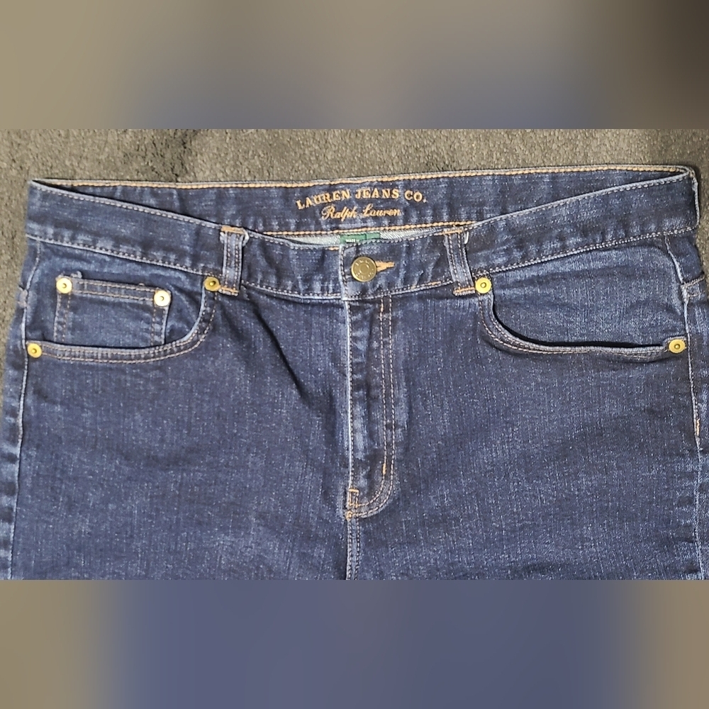 Lauren Jeans Co. Ralph Lauren classic bootcut denim jeans women's 14 Rise11" - Picture 12 of 16